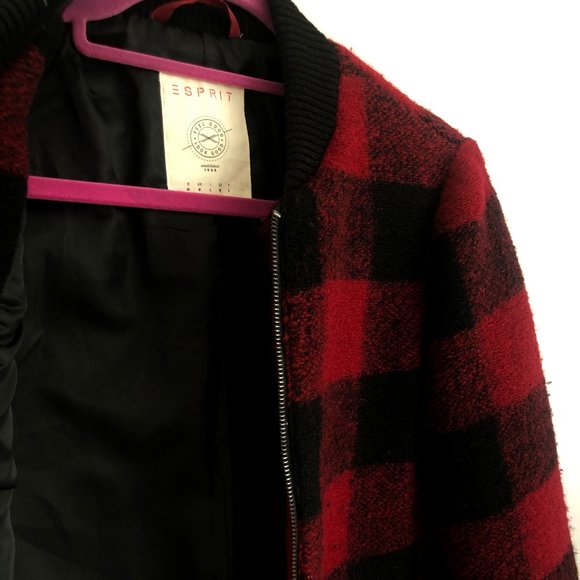 Esprit Buffalo Plaid Wool Coat - Picture 7 of 8